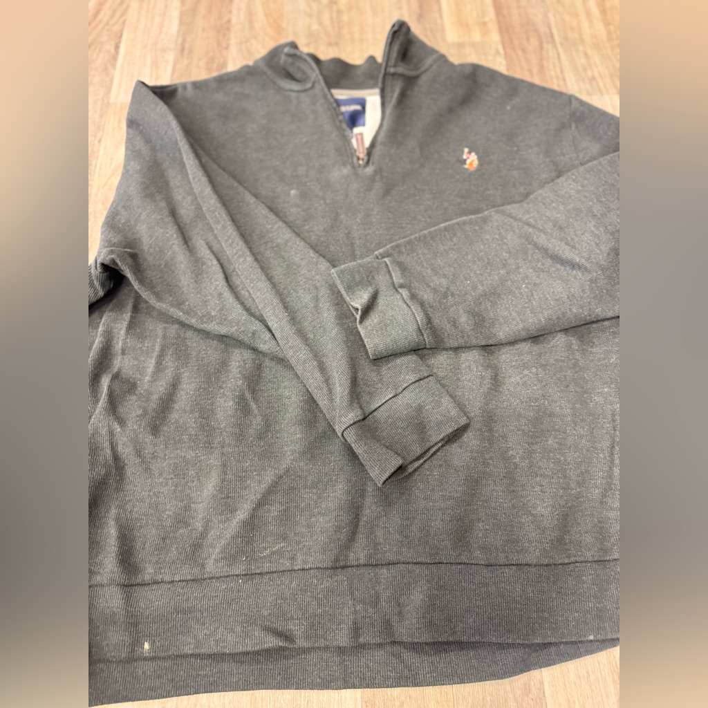 U.S. Polo Assn. Men's Charcoal Zip-Up Sweater